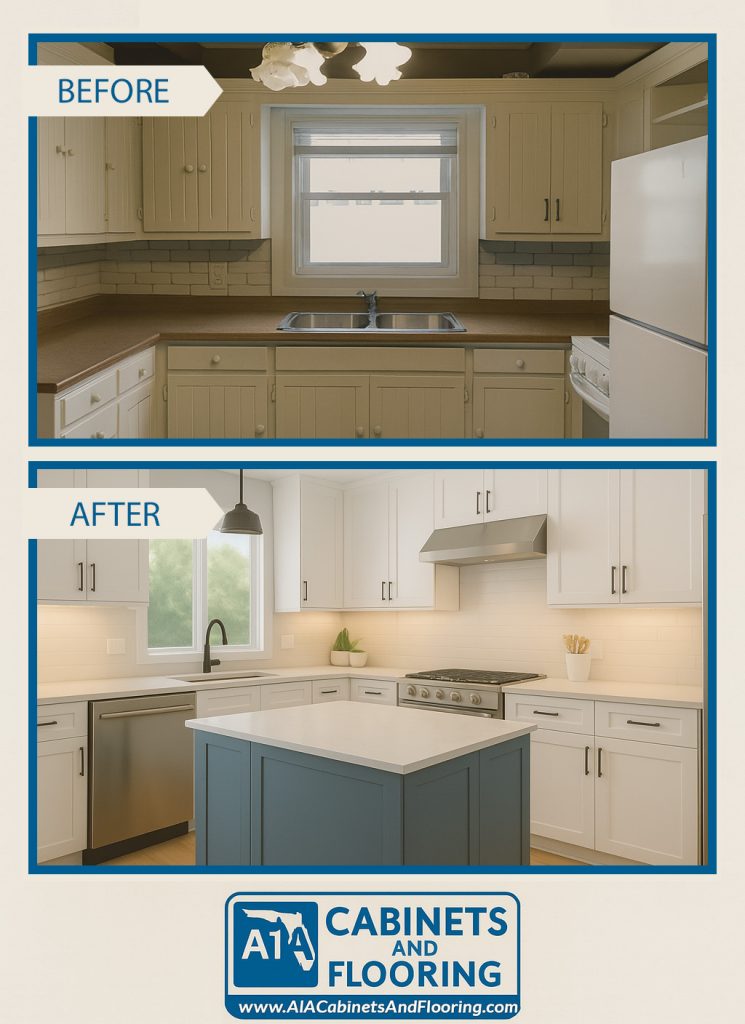 White Framed Cabinets